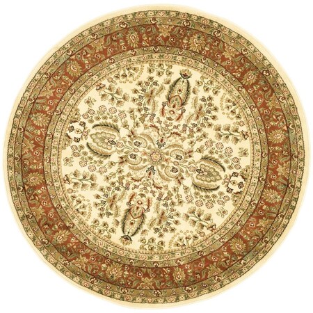 Safavieh Lyndhurst Round Area Rug, Ivory and Rust - 10 x 10 ft. LNH214R-10R